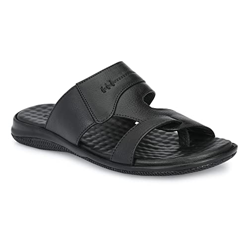 Image of Men's Genuine Leather Slippers | Thong Sandals For Men | Comfortable | Cushioned Insole | Durable | Handmade | All Occasion Slippers