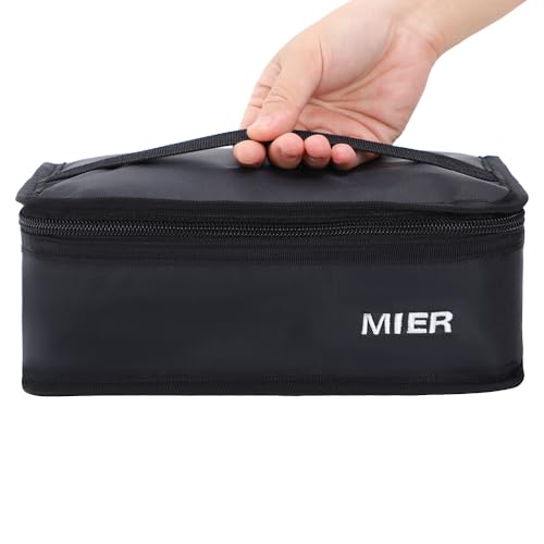 MIER Mini-Kühltasche 3L, Lunchbag, Lunchtasche für Lunchbox, Schwarz