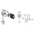CRL Chrome Plated Cylinder Lock for 1/4" Glass Doors - Keyed Alike