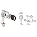 CRL Chrome Plated Cylinder Lock for 1/4" Glass Doors - Keyed Alike