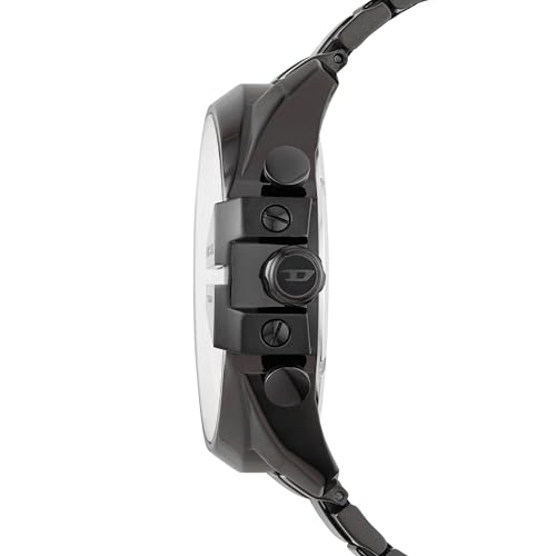 Diesel Men's 51mm Mega Chief Quartz Stainless Steel Chronograph Watch, Color: Black (Model: DZ4318)