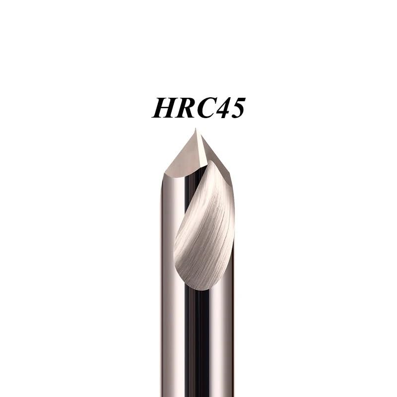 1 pz Drillforce 60/90/120 Gradi In Metallo Duro Svasatore Smusso Punte da Trapano Centro Spotting Posizione Guida Pilota Foro Macchine utensili(Carbide HRC45,12x75(90 Degree))