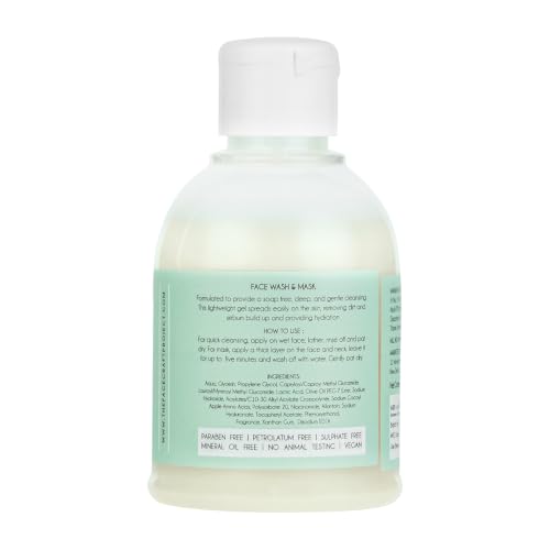 Image of THE FACECRAFT PROJECT Face Cleanser Gentle Gel Face Wash | Soap Free Daily Use with Hyaluronic Acid Lactic Acid Hydrating Mask for All Skin Types, 150 ml