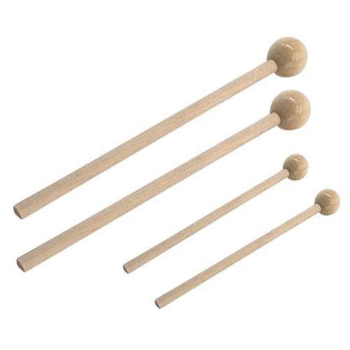 Par de baquetas de madera para batería, agarre cómodo, principiantes miniatura 1
