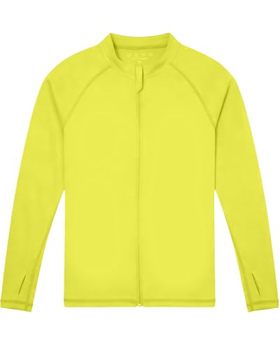 Image of Roadbox UPF 50+ Boys Zip Up Rash Guard Kids Long Sleeve Swim Shirt