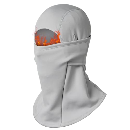 Perkanion Passamontagna Invernale Termico con Pile - Balaclava Sottocasco Caldo Antivento per Sci, Moto, Ciclismo, Snowboard, Trekking Protezione per UV Uomo Donna