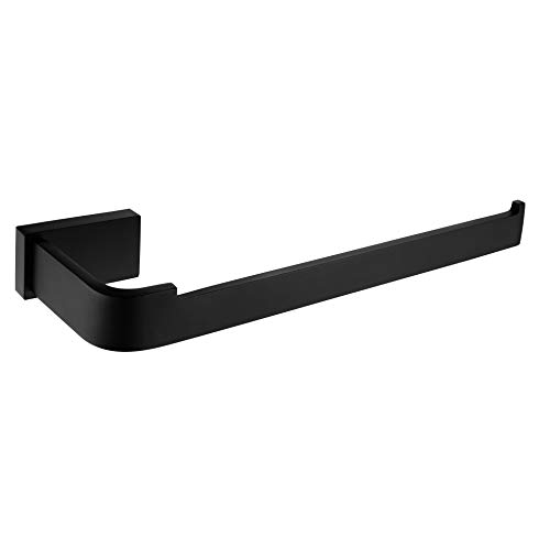 Homovater - Portarrollos de papel higiénico para baño (acero inoxidable macizo, acabado en negro mate), negro