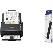 إبسون القوى العاملة ES-400 II اللون دوبلكس سطح المكتب ماسحة المستندات للكمبيوتر الشخصي وماك، مع السيارات وثيقة الطاعم ADF وأدوات تعديل الصورة & الشريط الأسود، 15 M الأحرف S015384 متوسطة