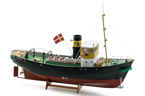 Fantastica riproduzione di un rimorchiatore danese M/S YMER, costruito nel 1942 ad Aalborg, per la “Forenede Bugserselskab”. Nel 1951 lo Ymer si capovolse a Copenhagen “Frihavn”, e i 4 uomini dell'equipaggio furono salvati. Fu poi recuperato e nel 1975 fu venduto a una società greca e rinominato Δeka (Deka).