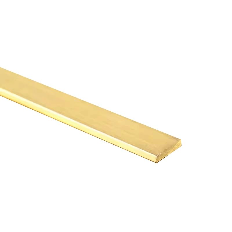 H59 Brass Flat Bar Plate Strip Thicknesses 5mm, for Home Garden Copper Solid Metal Plate Material Accessories Length 500mm(15x500mm)