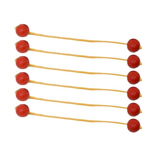 Lljsszr Ladder Balls Ladder Toss Game Lawn Replacement Outdoor Yard Golf Game Backyard Games Throwing Games Sports 4.2cm, 6pcs Red