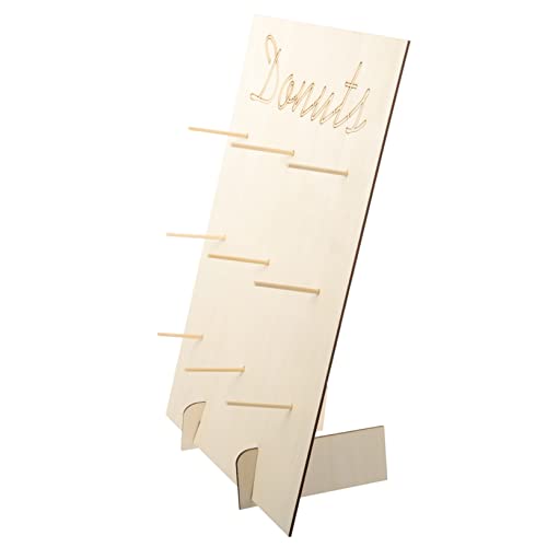 Cabilock 1Set Donut Stand Display Board Elegant Dessert Table Holder for Birthday Parties Weddings Showers Rustic Doughnut Display for Festive Celebrations and Home Decor