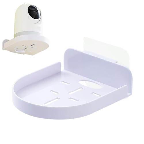 Estante de pared para cámara de seguridad – Soporte para monitor flotante pequeño | Estante organizador adhesivo sin taladros | Plataforma Segura Para Dispositivos de Vigilancia | Ideal para el hogar,