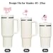 Pink Straw Cover Cap for Stanley Cup, 6pcs Silicone Flower Straw Toppers Compatible with 20 30 40 Oz Tumbler with Handle, 0.4in/10mm Cute Dust Proof Reusable Straws Stopper Accessories