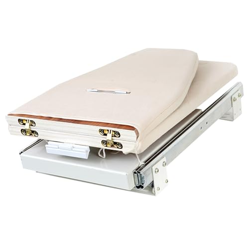 JTPMYFT Tabla de Planchar empotrada en Armario, Tabla de Planchar Deslizante y amortiguada, Plegable y giratoria, Apta for armarios.(Khaki)