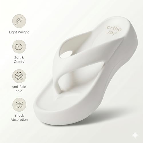 Image of ORTHO JOY Orthopedic Slippers for Women | Soft Cushioned EVA Flip Flops with Arch & Heel Support | Lightweight Anti-Slip Comfort Footwear for Daily Wear, Indoor & Outdoor
