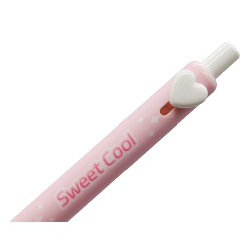 10 bolígrafos corazón gel negro con agarre suave miniatura 6