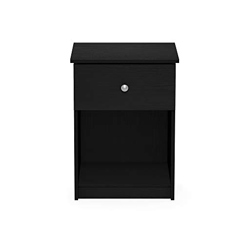 Image of Furinno Tidur Nightstand, Black Oak, Americano, 2-Pack