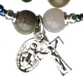 Multicolor Onyx Twist 4mm Rosary Bracelet2