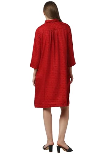 Image of Van Heusen Women's Cotton Blend A-Line Knee-Length Dress