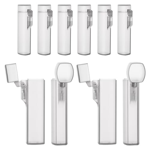 NUOBESTY Lot de 10 Porte-Cure-Dents Portables Transparents 68 CM avec Couvercle Hermétique Mini Boîte à Cure-Dents Légère et Compacte Étui de Voyage Pratique pour Camping Fêtes et