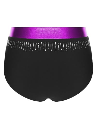 Kids Girls Glittery Rhinestones Briefs High Waist Gymnastics Dance Briefs Panties Underwear Shorts2