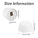 SEIWEI 2 Pcs Round Tall Toilet Bolt Caps with Snap-in Design, White Plstic Bottom Toilet Bowl Bolt Caps Cover for Home, Hotel, Easy to Clean