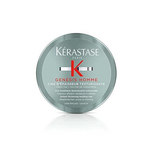 Kérastase, Genesis Homme, Cire Coiffante, Pour Cheveux Affaiblis & Affinés, Cire d'Épaisseur Texturisante, 75 ml