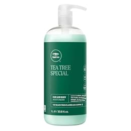 Tea Tree Hair and Body Moisturizer Leave-In Conditioner, Body Lotion, After-Shave Cream, For All Hair + Skin Types, 33.8 fl. oz.