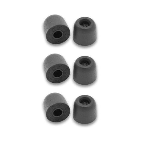 Image of Comply Isolation Plus Noise Cancelling Memory Foam Earphone Tips with WaxGuard for Sennheiser HD 1, IE 800 S, CX 3.00, 5.00, 6.00BT & 7.00BT, Premium Earbud Tips, Comfortable Secure Fit(Small, 3 Pair)