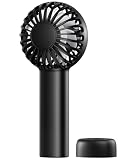 SWEETFULL Mini Portable Fan - Rechargeable Handheld Fan, 3 Speeds Personal Hand Gifts for Travel Essentials, Lash, Makeup, Eyelash, Kids, Girls, Women - USB, Cute Design Black