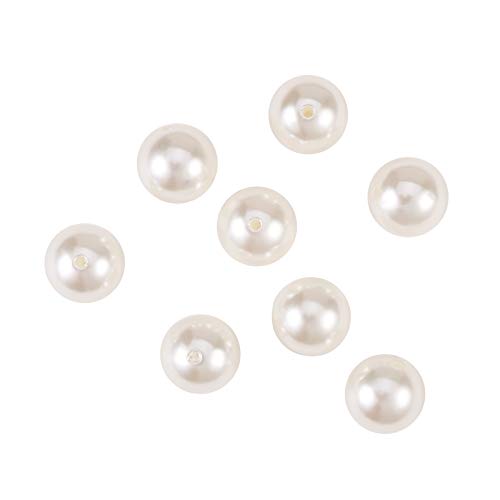 Airssory 20 Pcs Imitated Pearl 20mm Acrylic Plastic Loose Beads Round Bubblegum White Ball Bead Bulk for Bracelet Necklace Earrings Jewellery Making DIY Craft