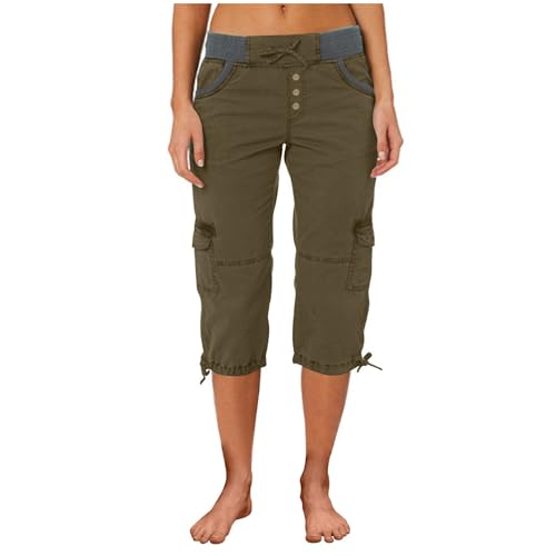 Womens Cargo Pants Lightweight Hiking Cargo Capris Travel Summer Casual Capris Loose Fit Outdoor Crop Pants Pockets2