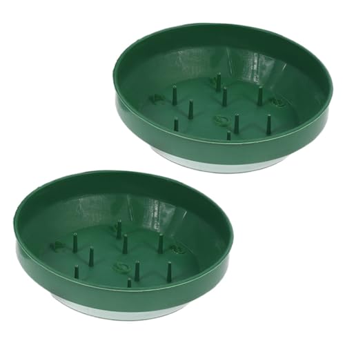 STOBOK Floral Foam Trays for Flower Arrangement 2pcs Sturdy Plastic Flower Mud Fixing Tray Holder for Weddings Parties Home Decor