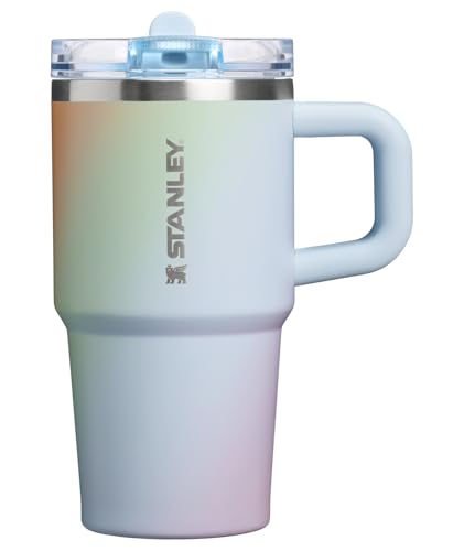 STANLEY Quencher ProTour Flip Straw Tumbler with Leakproof Lid 20 oz | Built-In Straw & Handle | Cupholder Compatible for Travel | Insulated Stainless Steel Cup | BPA-Free | Sunrise Spiral