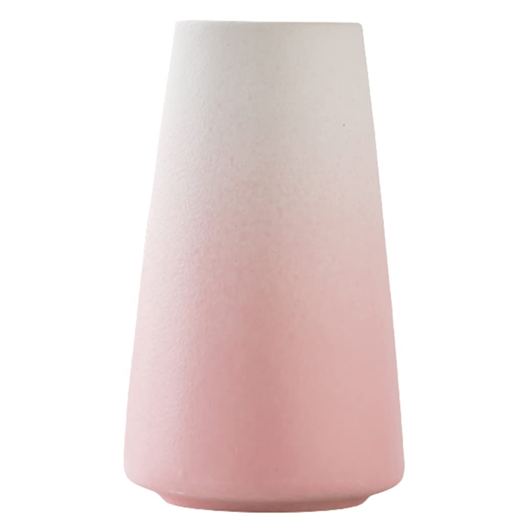 Ngdfgr Pink Vase Ceramic Vases,Gradient Color Vase With Wide Mouth Minimalistic Flower Vases Countertop Adornment Living Room Centerpiece Minimalism ( 5.9),-5.9