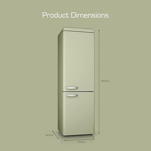 Swan Retro 70/30 Fridge Freezer with 4 Glass Shelves, 3 Freezer Drawers, Salad Crisper, Chrome Wine Rack, Green, SR11020GNE - Image 6