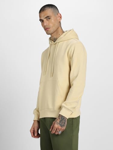Image of Veirdo 280 GSM Cotton Fleece | Hooded Neck Full Sleeve | Regular Fit Sweatshirt | Solid Hoodie for Men | Sizes: S to 3XL