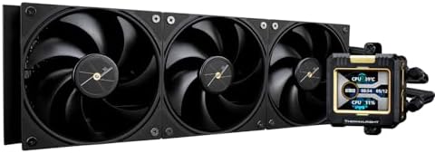Thermalright FW360 Black CPU AIO Cooler,PC 360 Specification Water Cooler System,IPS LCD Screen with 320*240 Resolution,for AM5&Intel LGA1700/1851,High Performance Pump,Comes with 2.4-inch LCD Display