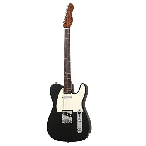 Latitude Lark Classic Electric Guitar, Alder Wood Nitro Paint Solid Body,Roasted Maple Thin C Neck Jumbo 21 Frets Modernist Fine Instrument, Rosewood Fingerboard,Weight 7 Lbs #TOP21