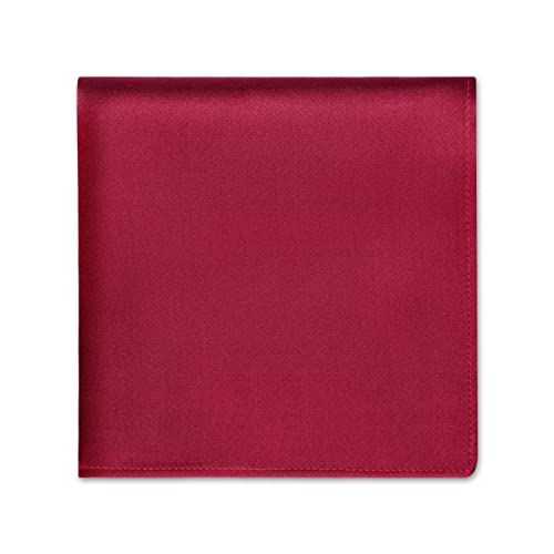 Selected Hanky 100% Pure Silk Pocket Square Solid Burgundy