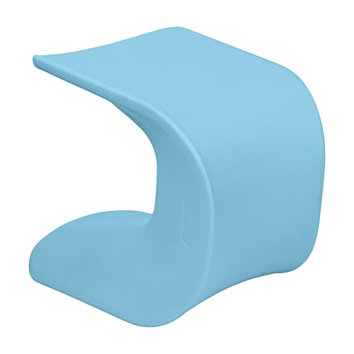 Image of ECR4Kids Wave Seat Perch Stool, 18in - 19.6in Seat Height, Flexible Seating, Cyan