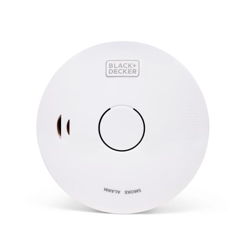 BLACK+DECKER CONNECTED Smoke Alarm. Wireless Interlinked 10 Year Lithium Battery Smoke Alarm for Home. Easy Install Optical Smoke Detector Fire Alarm. With Test/Silence Button. White.