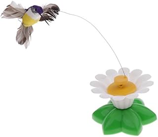 Brinquedo para gatos interativo para ambientes internos, brinquedo elétrico giratório vívido e divertido, brinquedo de beija-flor ativado por movimento interativo para gatos, rotação de 360° multicolorido, beija-flor