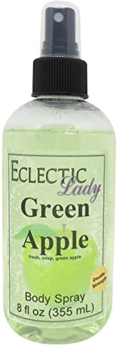 Eclectic Lady Green Apple Body Spray, Double Strength, 8 ounces, Body Mist for Women with Clean, Light & Gentle Fragrance, Cologne with Soft, Subtle Aroma For Daily Use