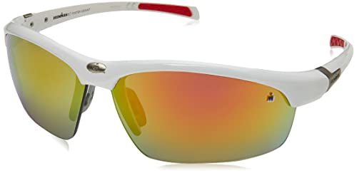IRONMAN Mens Principle Wrap-Around Sunglasses Shiny White 71 mm