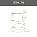 PRETYZOOM Three-Tier Crown Display Stand for Bridal Tiara Headband Holder and Jewelry Organizer Vanity Storage Rack for Women and Girls 7.87X6.89X5.91 Inches Gold