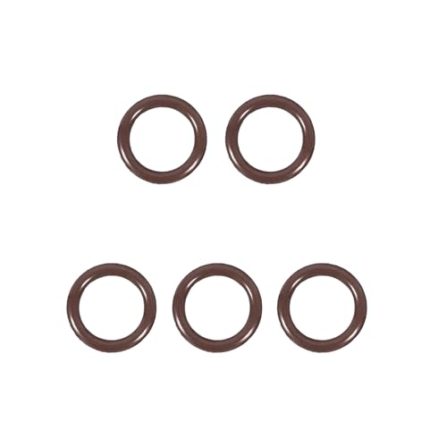 Ofowin 5個 Oリング フッ素 ゴム 16mm x 11mm x 2.5mm ブラウン オーリング 11mmの内径 16mmの外径 2.5mm幅 円形 シール ガスケッ ト耐熱 耐油 耐燃料油 耐酸 防水 耐摩耗性 車 エアコン 各種機器のガスケット