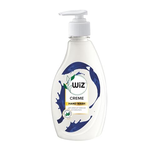Image of Wiz Creme Handwash Liquid Soap Dispenser Bottle - 450ml | Germ Protection | Hand Wash with Added pH-Balanced & Moisturizers for Soft & Gentle Hands | Suitable for all Skin Types