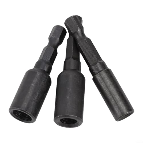 Juego de adaptadores de enchufe autorroscantes Cr-Mo para tuercas de inserción y pernos de suspensión, vástago hexagonal de 1/4 pulgadas, rosca métrica M6/M8/M10, herramienta resistente de 3 piezas